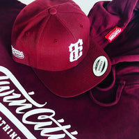 TC Flat Bill Snapback Cap Maroon