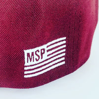 TC Flat Bill Snapback Cap Maroon