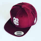 TC Flat Bill Snapback Cap Maroon